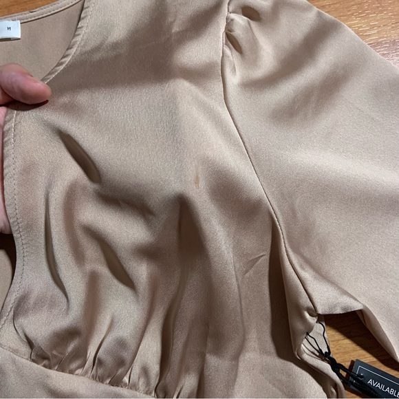 Leith Champagne Feminine Button Up Top - Picture 2 of 6